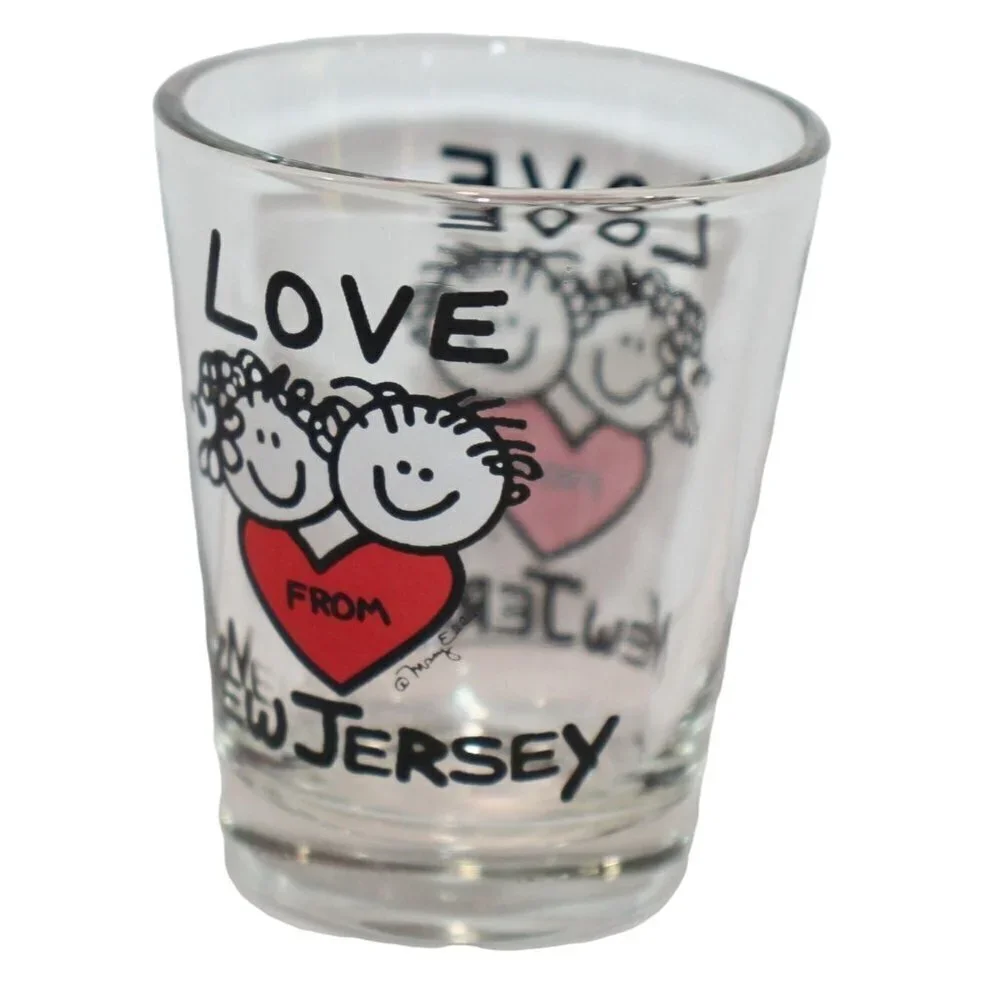 Shot Glass‎ Love from New Jersey Stick Kids Heart
